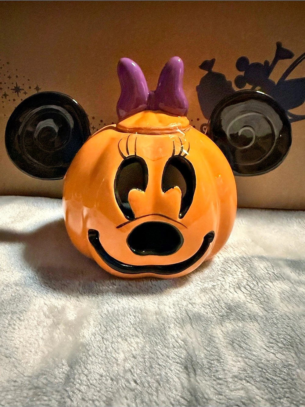 Disney Minnie Mouse Halloween Pumpkin Ceramic Tea Light Holder Tea Light Holder